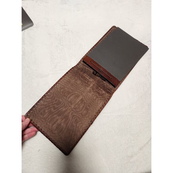 Vintage Hand Tooled Leather Scrapbook 7x10 - Picture 3 of 10